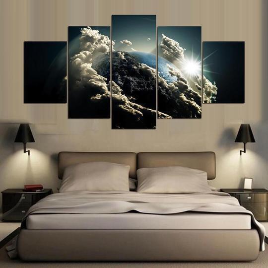 Planet Earth Space Canvas Wall Art