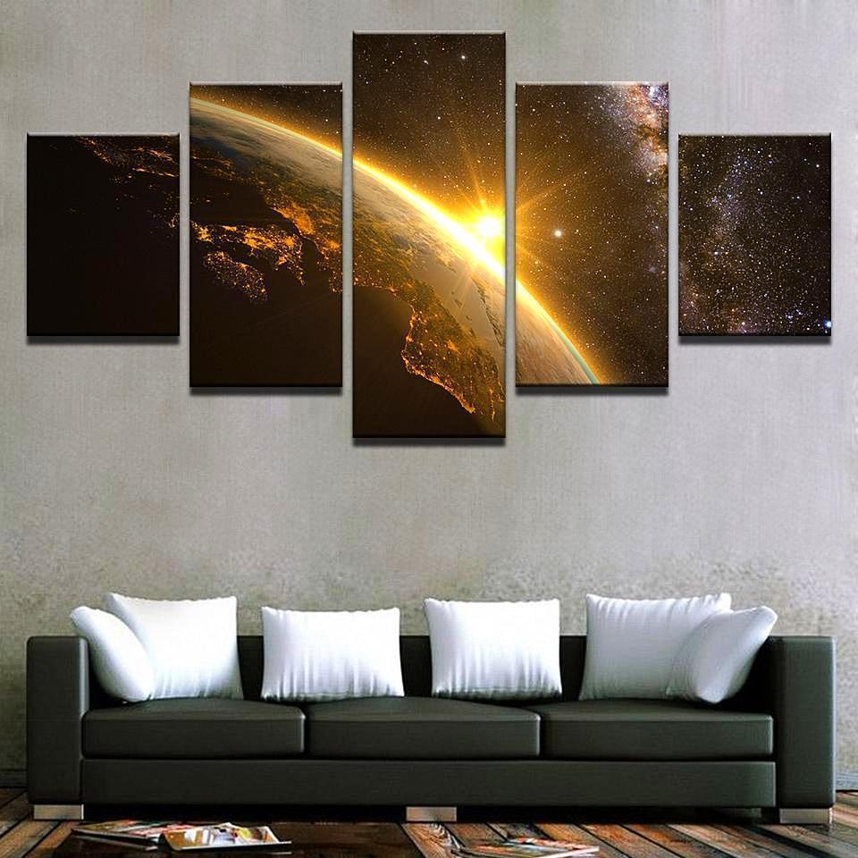 Planet Earth Space Universe Canvas Wall Art