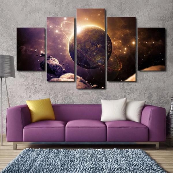 Planet Galaxy Space Canvas Wall Art