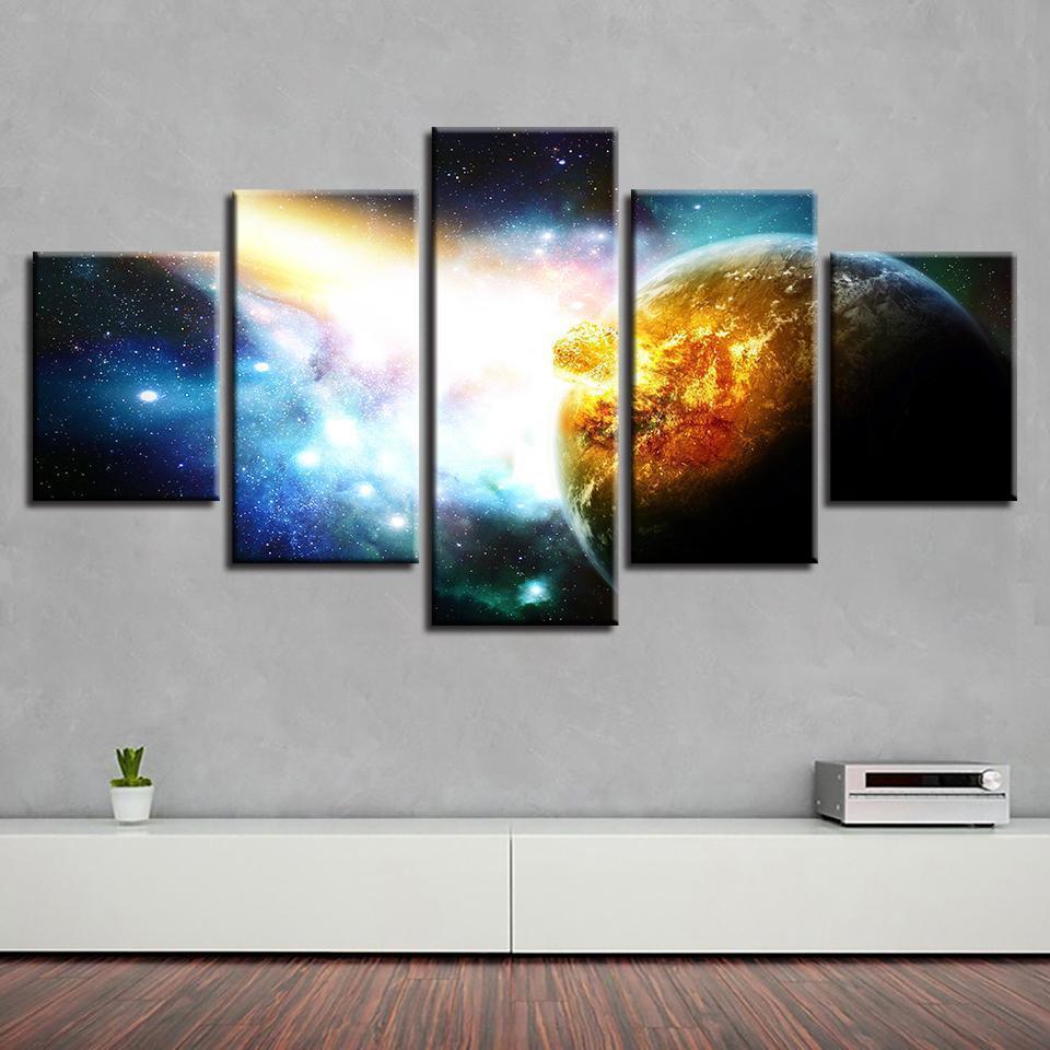 Planet Landscape Space Canvas Wall Art