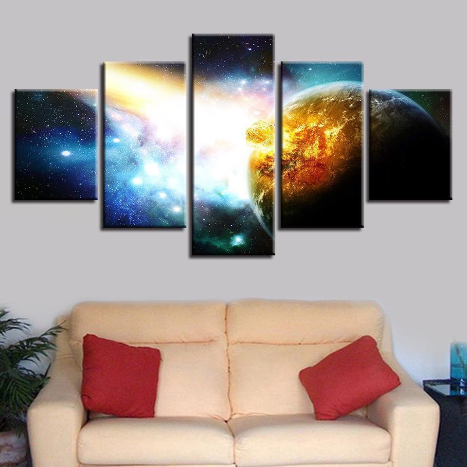 Planet Landscape Space Canvas Wall Art