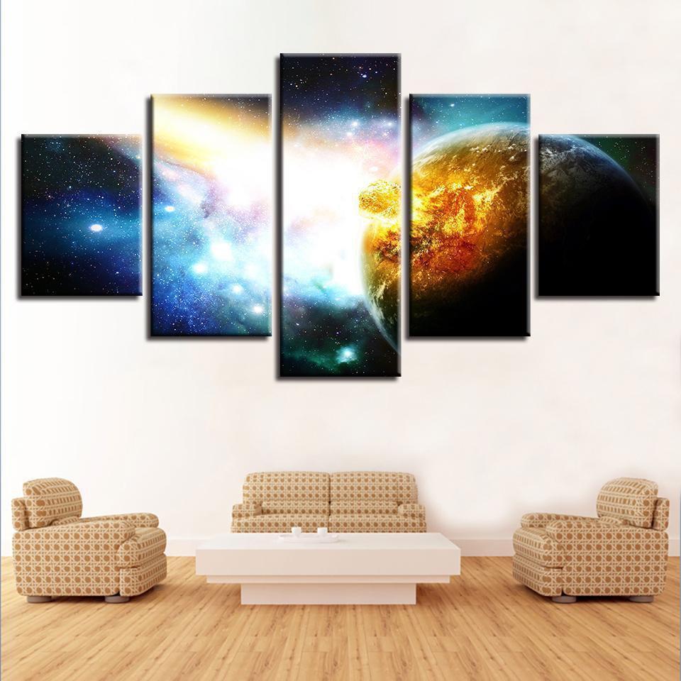 Planet Landscape Space Canvas Wall Art
