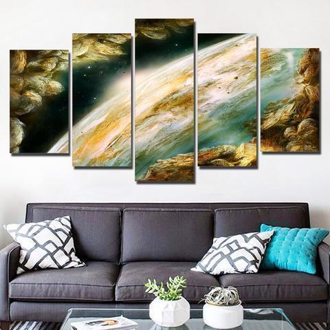 Planet Space Surface -space Canvas Wall Art