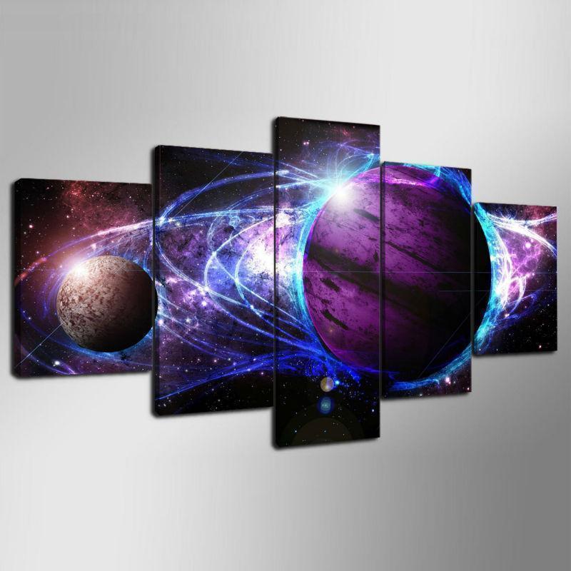 Planets Landscape Universe Space Canvas Wall Art