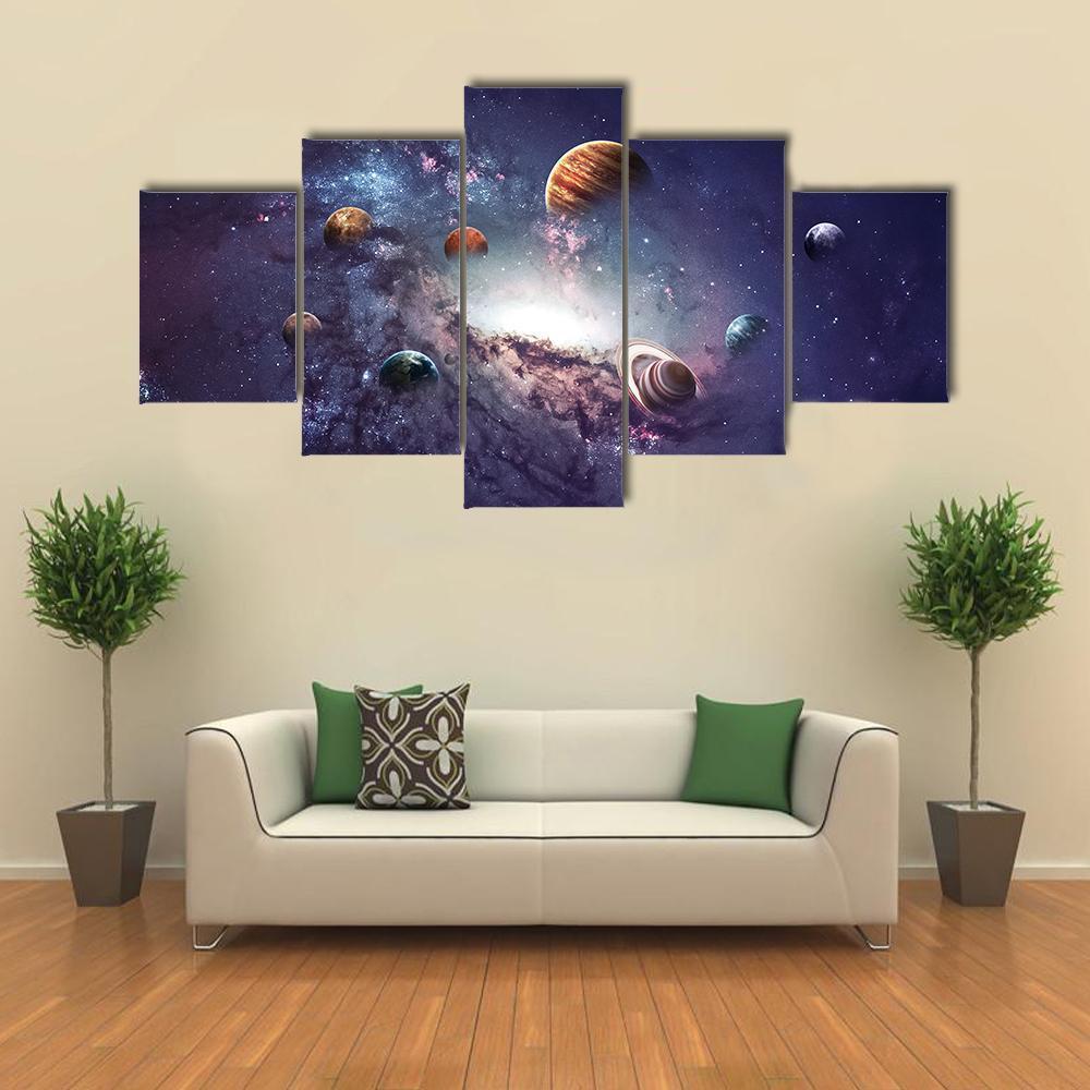 Planets Of The Solar System Space Canvas Wall Art