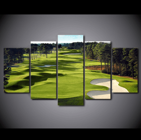 Pleasant Golf Field Nature Canvas Wall Art