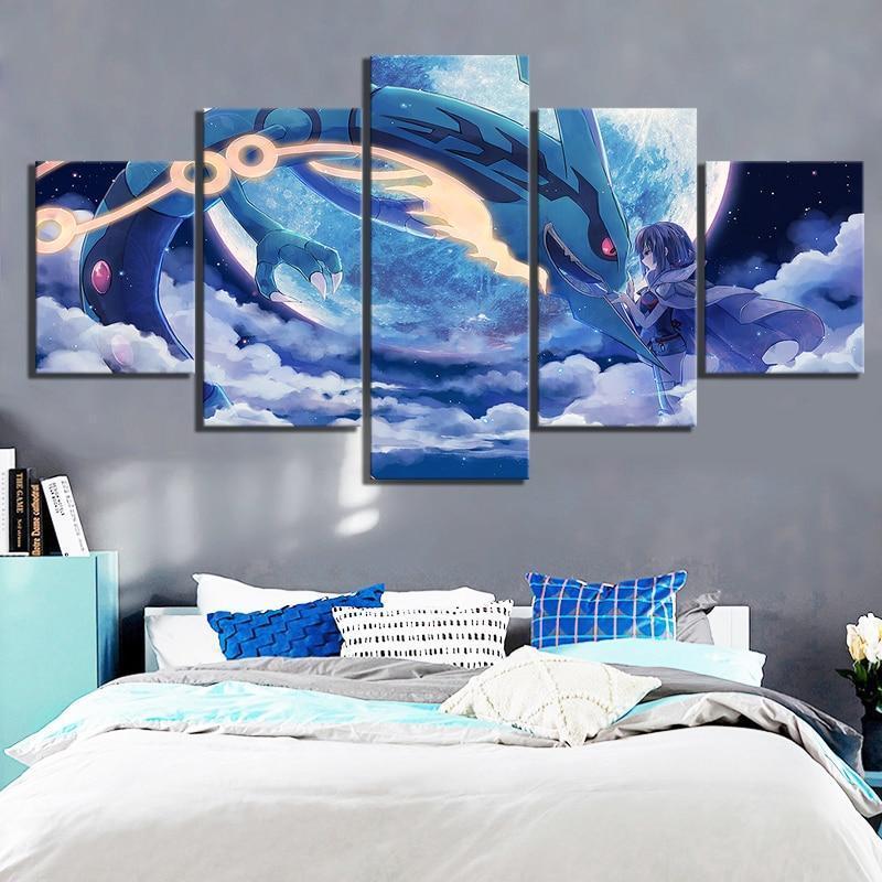 Pokemon Character Poster 3 Anime Canvas Wall Art