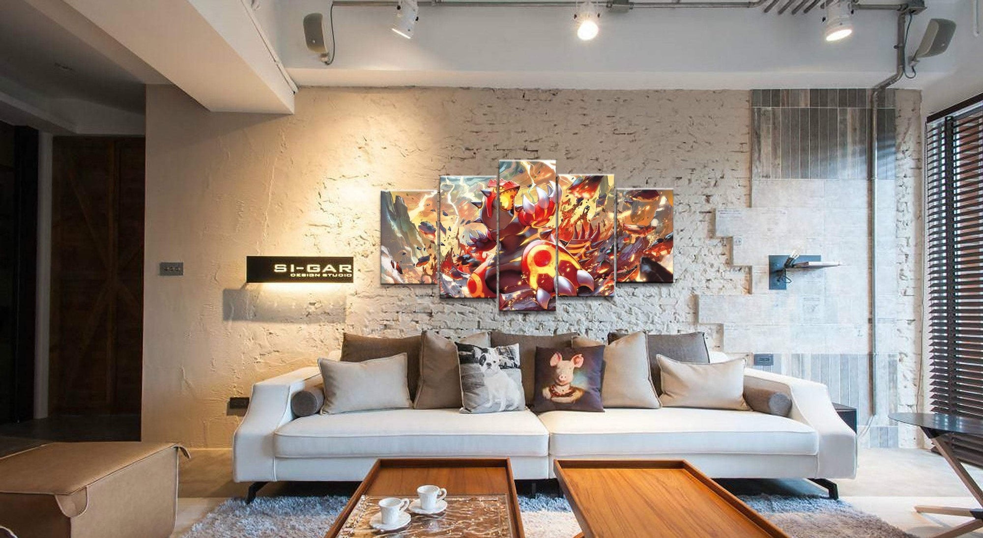 Pokemon Groudon Anime Canvas Wall Art