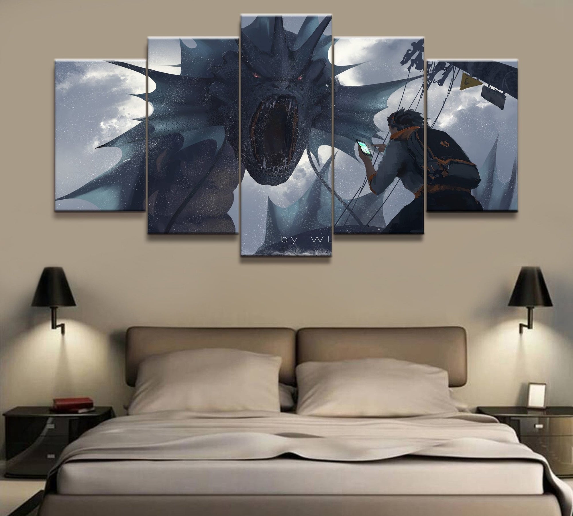 Pokemon Gyarados Anime Canvas Wall Art
