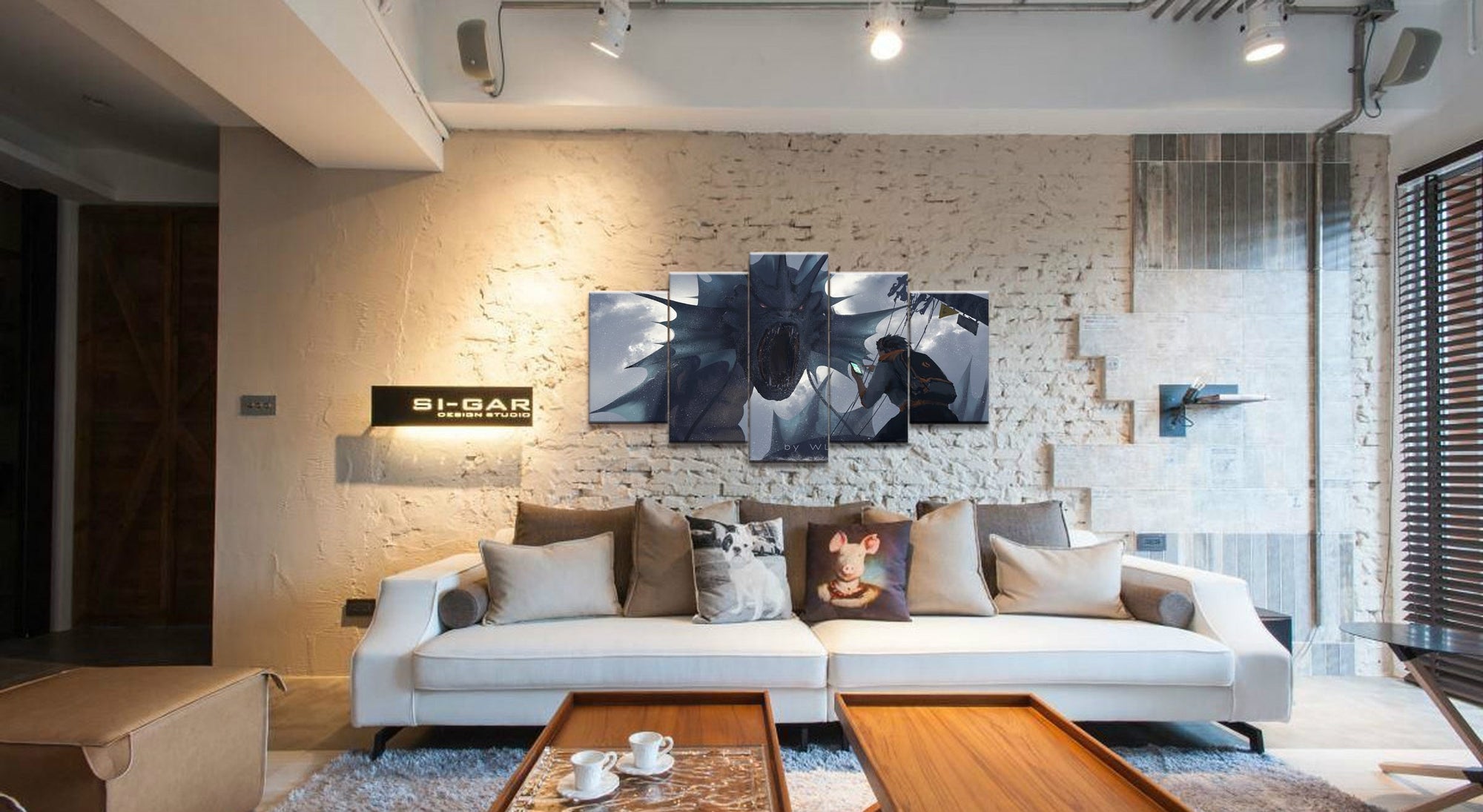 Pokemon Gyarados Anime Canvas Wall Art