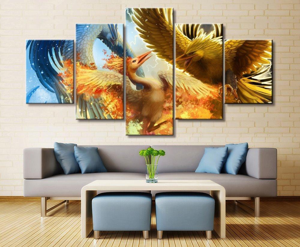 Pokemon Legendary Bird Trio Poster 2 Anime Canvas Wall Art