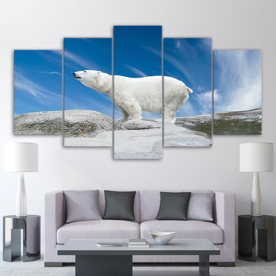 Polar Bear 2 Animal Canvas Wall Art