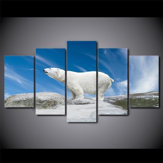 Polar Bear 2 Animal Canvas Wall Art