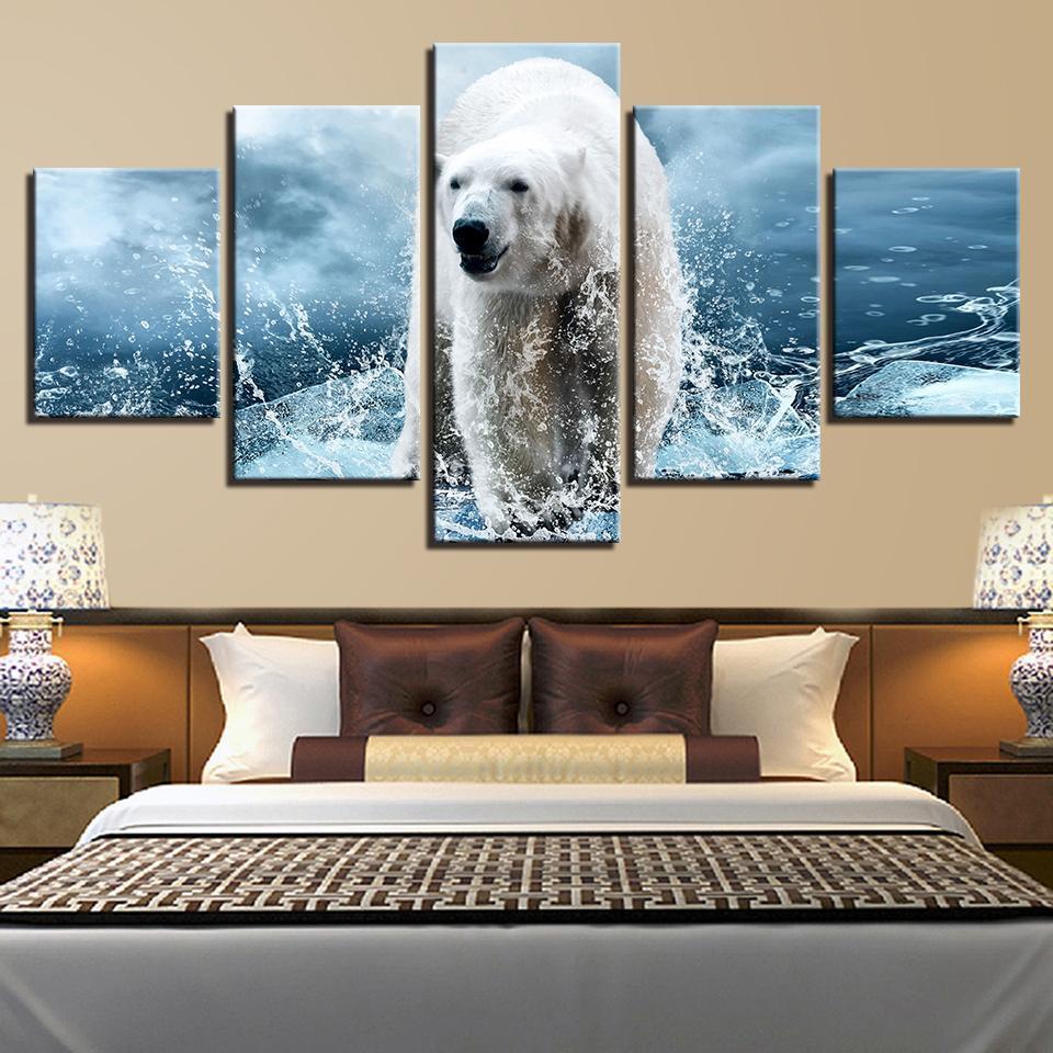 Polar Bear Animal Canvas Wall Art