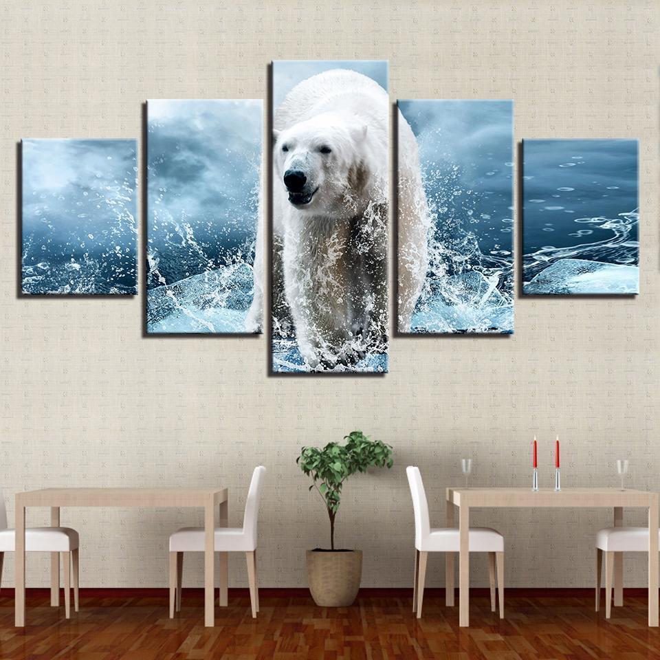 Polar Bear Animal Canvas Wall Art