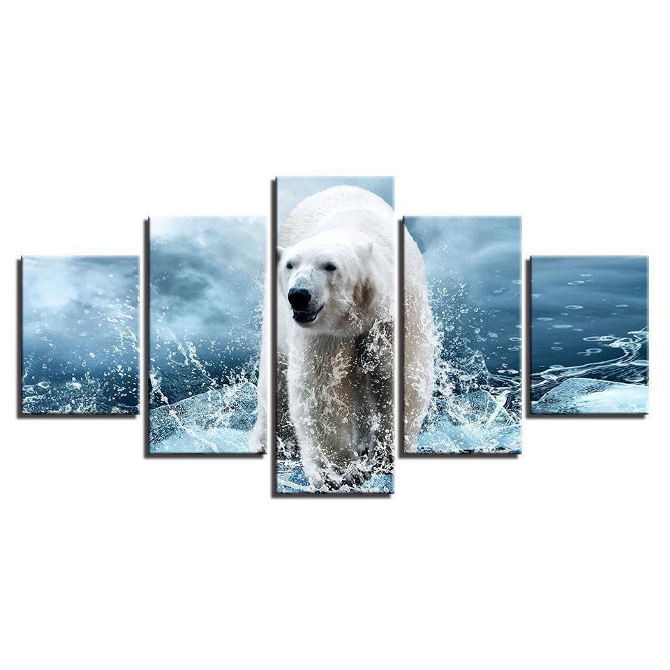 Polar Bear Animal Canvas Wall Art