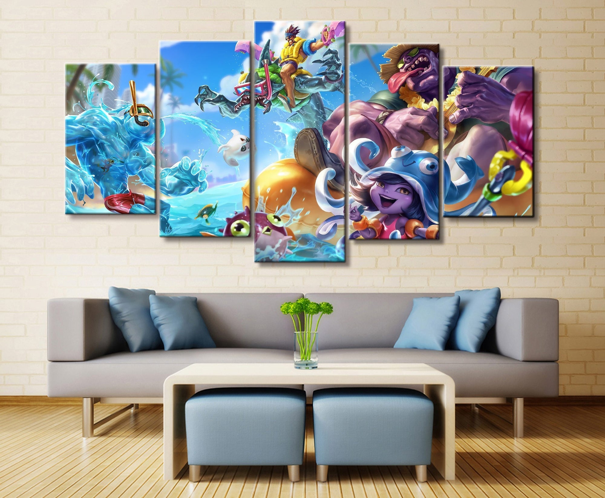 LOL League Of Legends Pool Party Game Canvas Wall Art