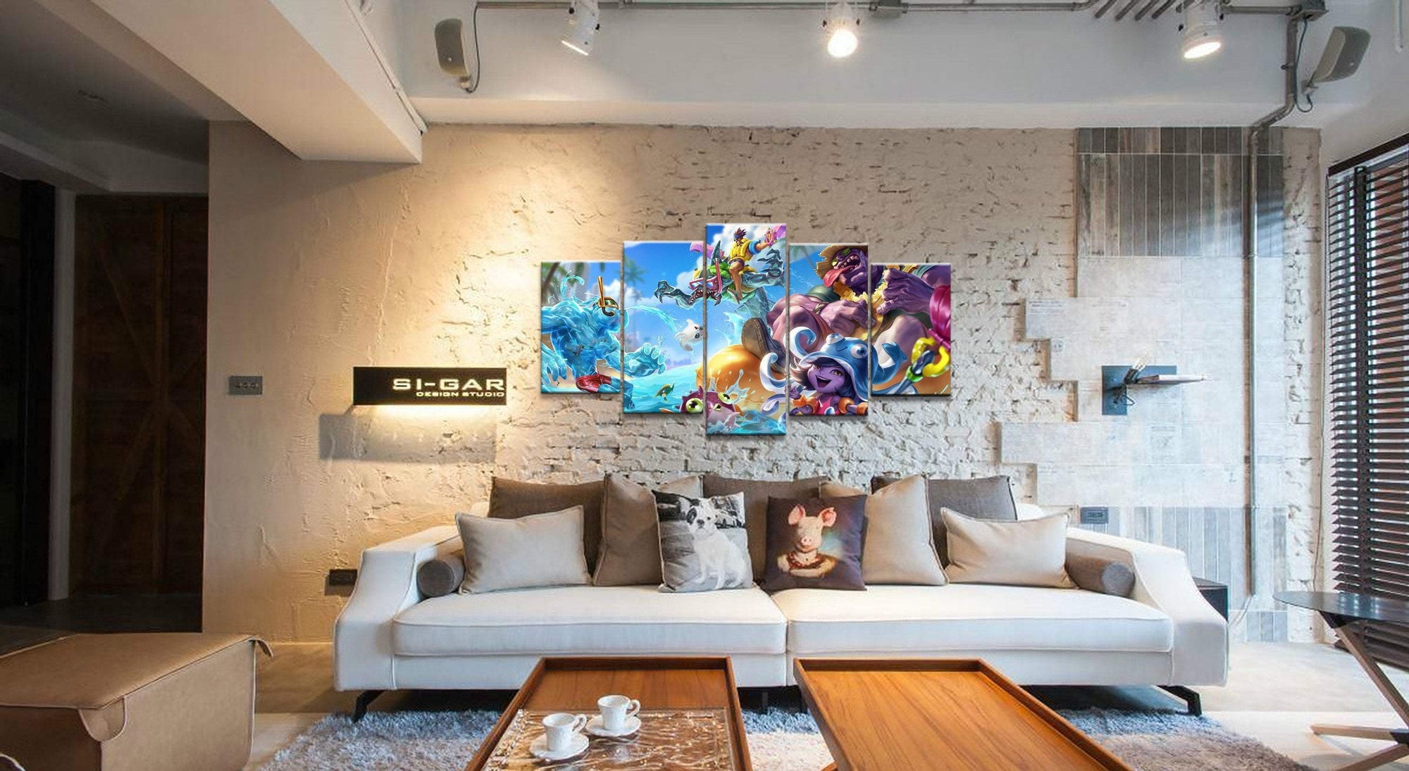 LOL League Of Legends Pool Party Game Canvas Wall Art