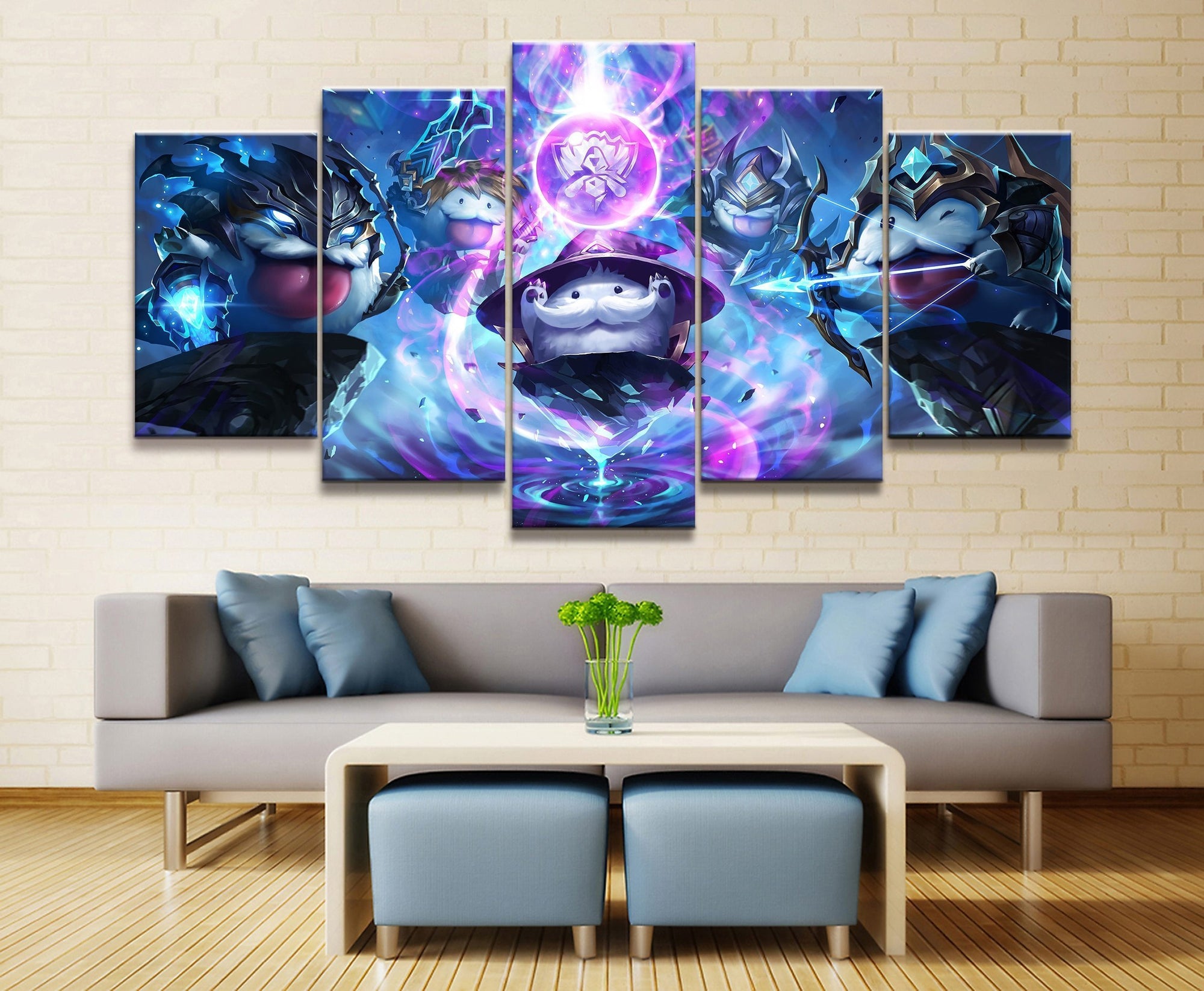 LOL League Of Legends Poro Cute Game Canvas Wall Art
