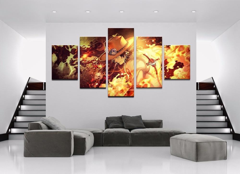 Portgas D. Ace One Piece Anime Canvas Wall Art