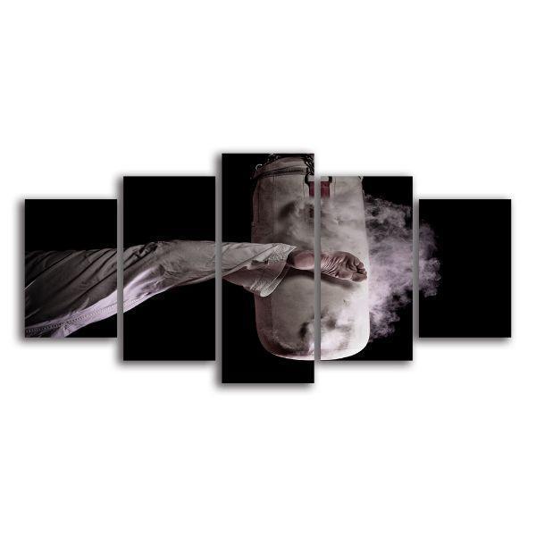 Power Kick Workout &amp;amp; Fitness Canvas Art