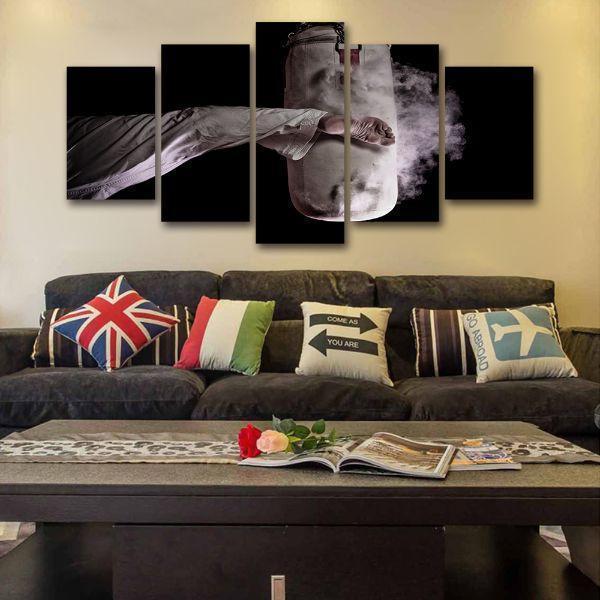 Power Kick Workout &amp;amp; Fitness Canvas Art