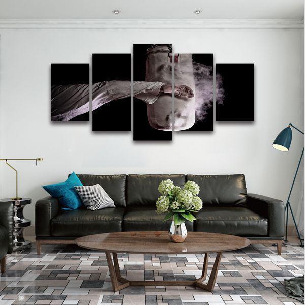 Power Kick Workout &amp;amp; Fitness Canvas Art