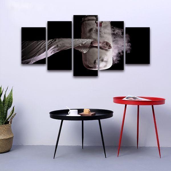 Power Kick Workout &amp;amp; Fitness Canvas Art
