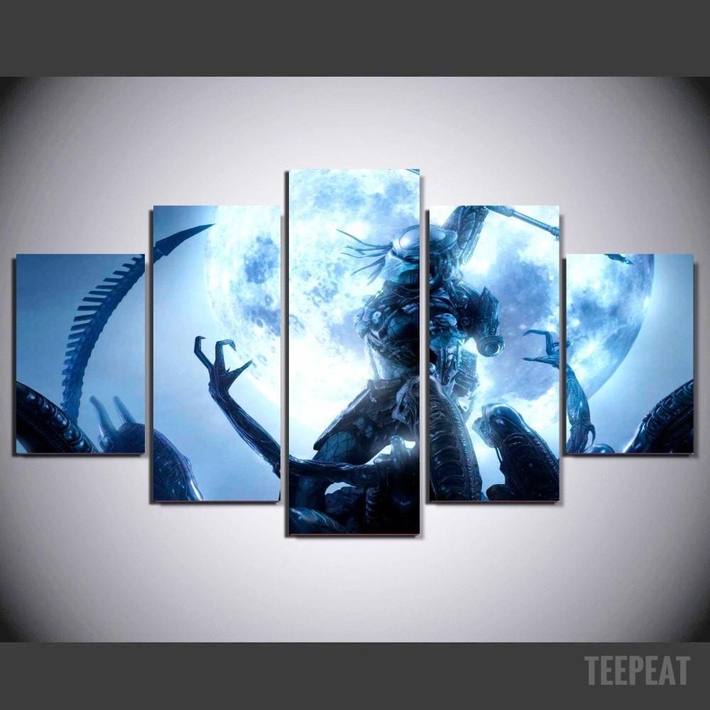 Predator Vs Aliens Movie Canvas Wall Art