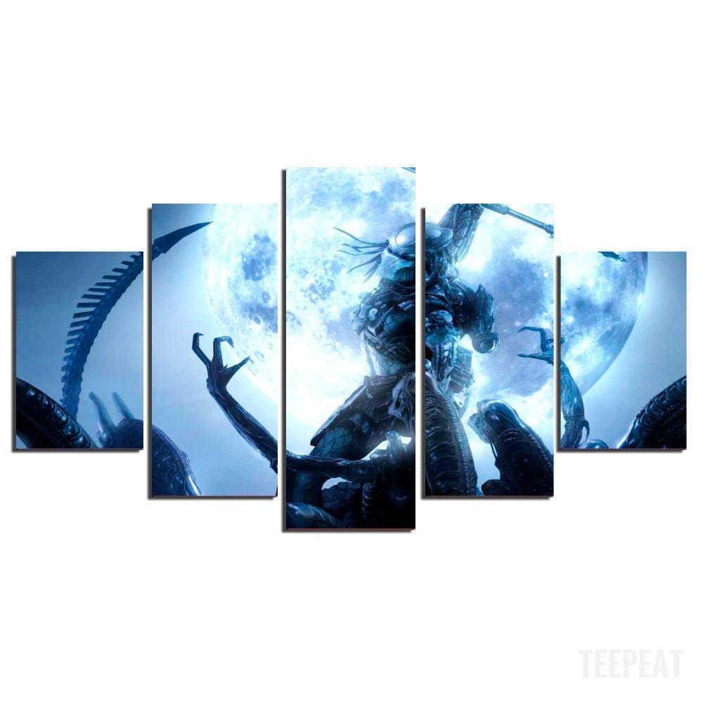 Predator Vs Aliens Movie Canvas Wall Art