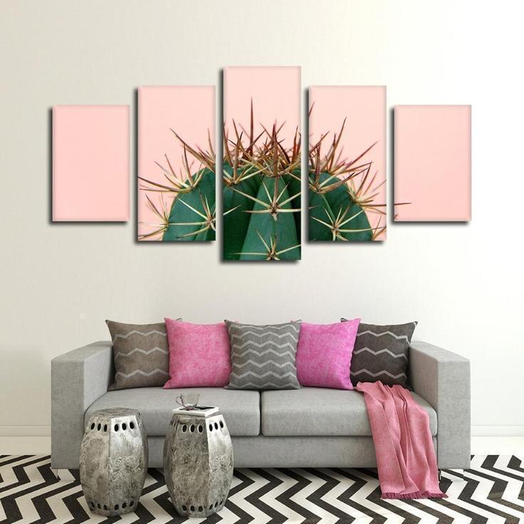 Prickly Cactus Nature Canvas Wall Art