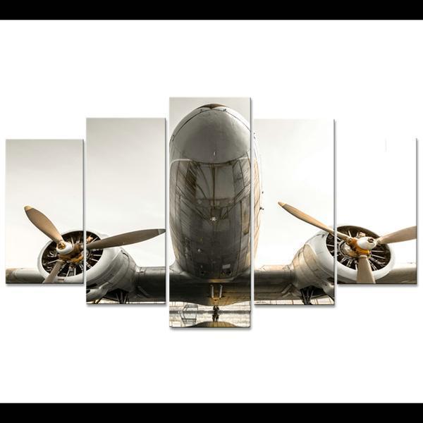 Propeller Modern Airplane Canvas Wall Art