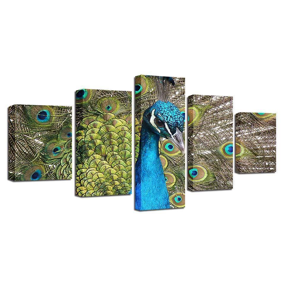 Proud Peacock Animal Canvas Wall Art