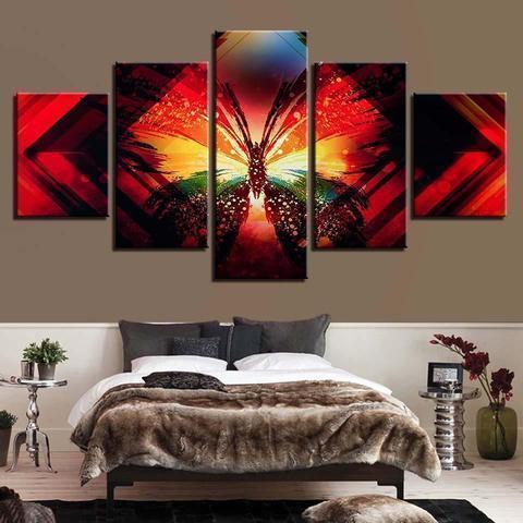 Psychedelic Butterfly Abstract Animal Canvas Wall Art