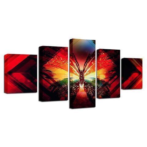 Psychedelic Butterfly Abstract Animal Canvas Wall Art