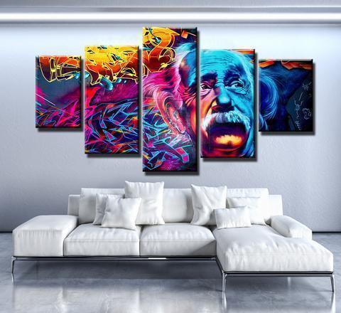 Psychedelic Einstein 1 Celebrity Canvas Wall Art