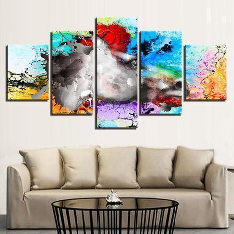 Psychedelic Horse Head Abstract Animal Canvas Wall Art
