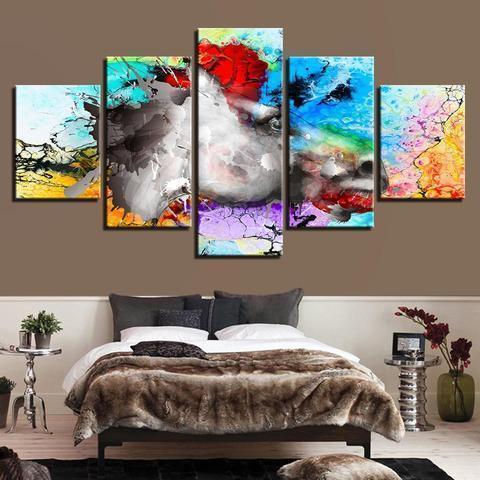 Psychedelic Horse Head Abstract Animal Canvas Wall Art