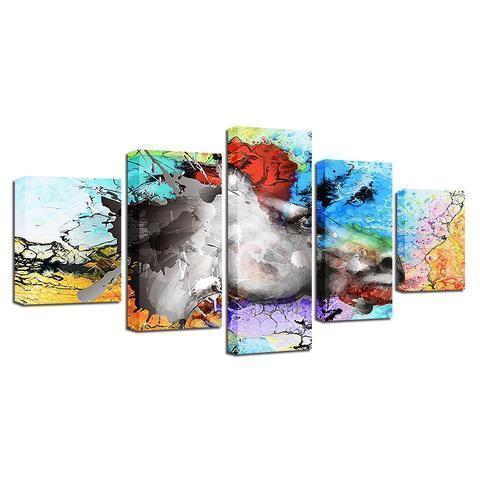 Psychedelic Horse Head Abstract Animal Canvas Wall Art