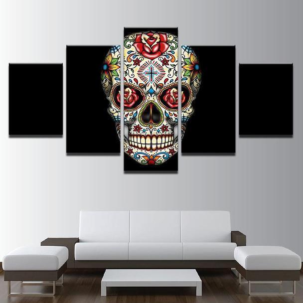Psychedelic Roses &amp;amp; Flowers Abstract Canvas Wall Art
