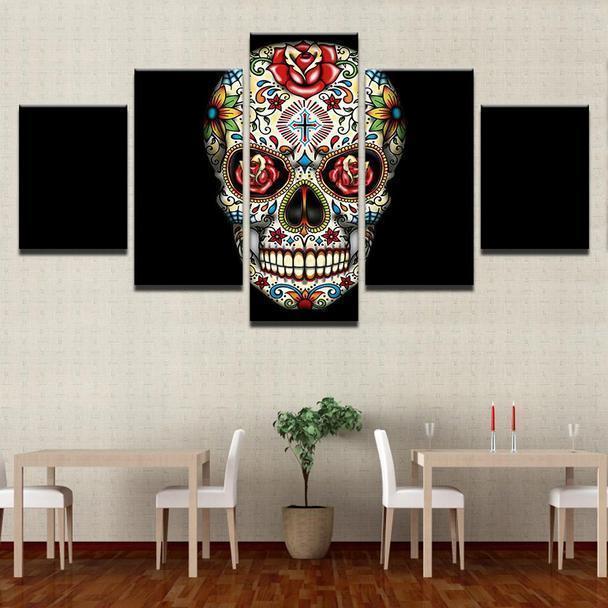 Psychedelic Roses &amp;amp; Flowers Abstract Canvas Wall Art