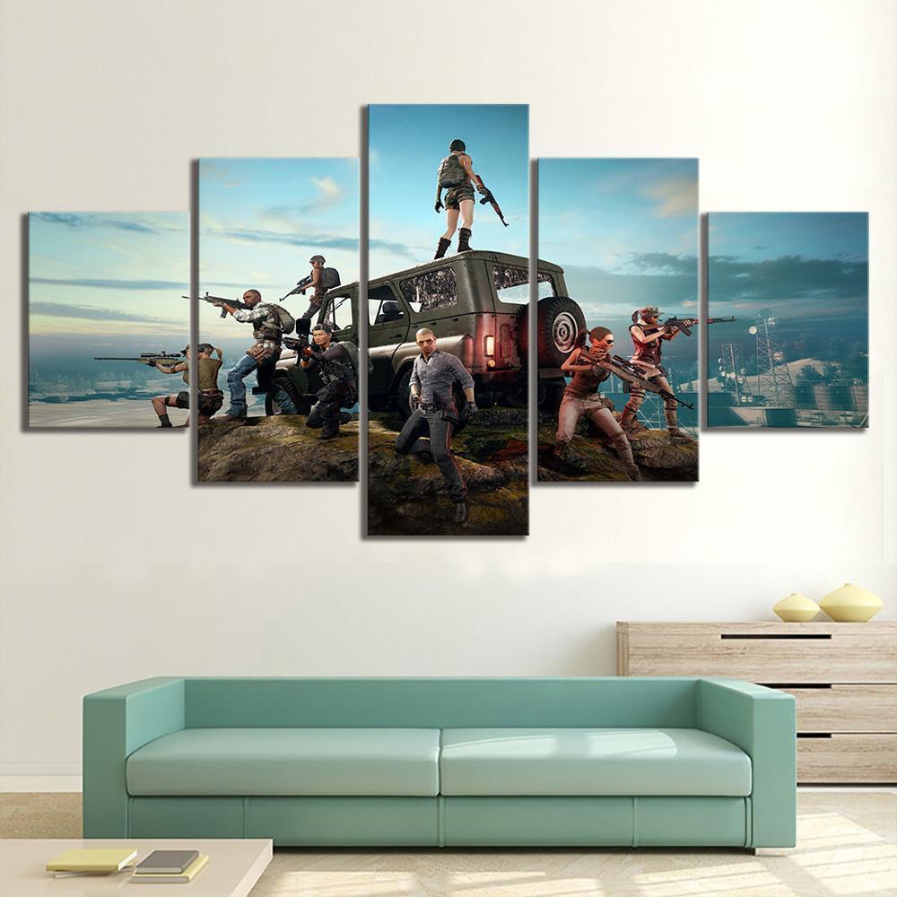 PUBG Best Team Selfie Gaming Canvas Wall Art