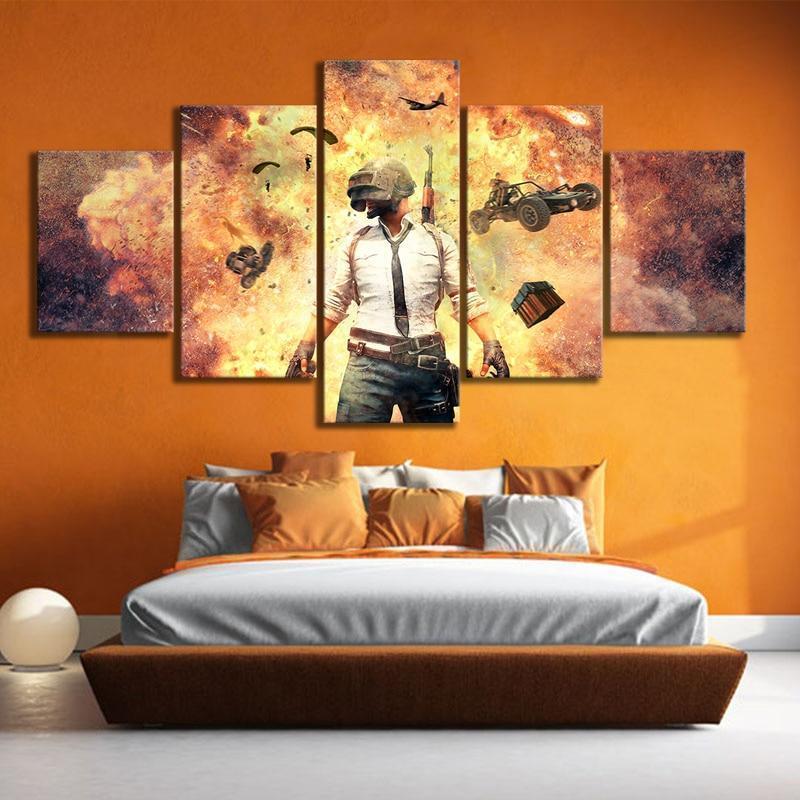PUBG Explosion Highlight Gaming Canvas Wall Art