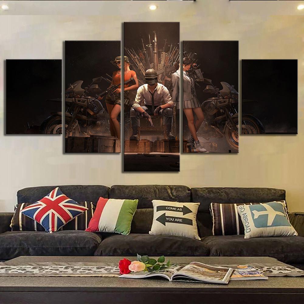 PUBG Pro Characters Gaming Canvas Wall Art