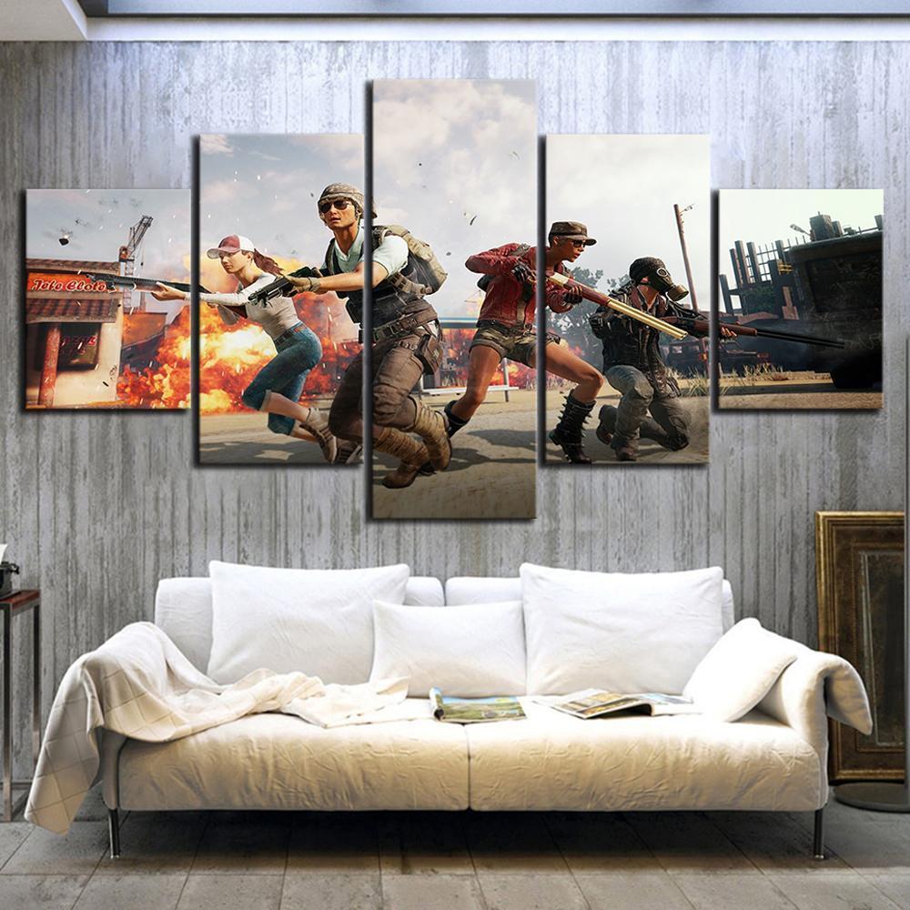 PUBG Pro Squad Gaming Canvas Wall Art