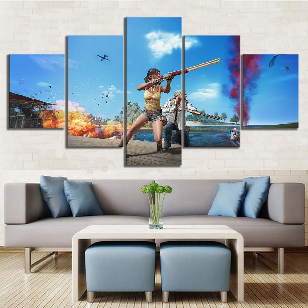 PUBG Sanhok Explosion Gaming Canvas Wall Art