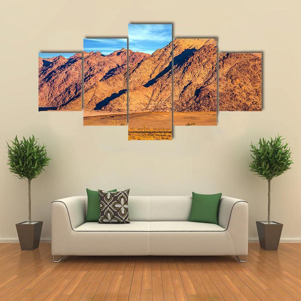 Purple And Yellow Mountains Of Namib Desert Nature Canvas Wall Art