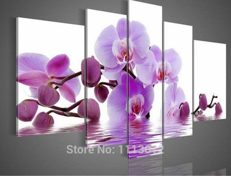 Purple Camellia Flower Nature Canvas Wall Art