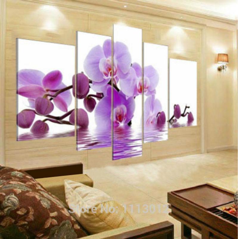 Purple Camellia Flower Nature Canvas Wall Art