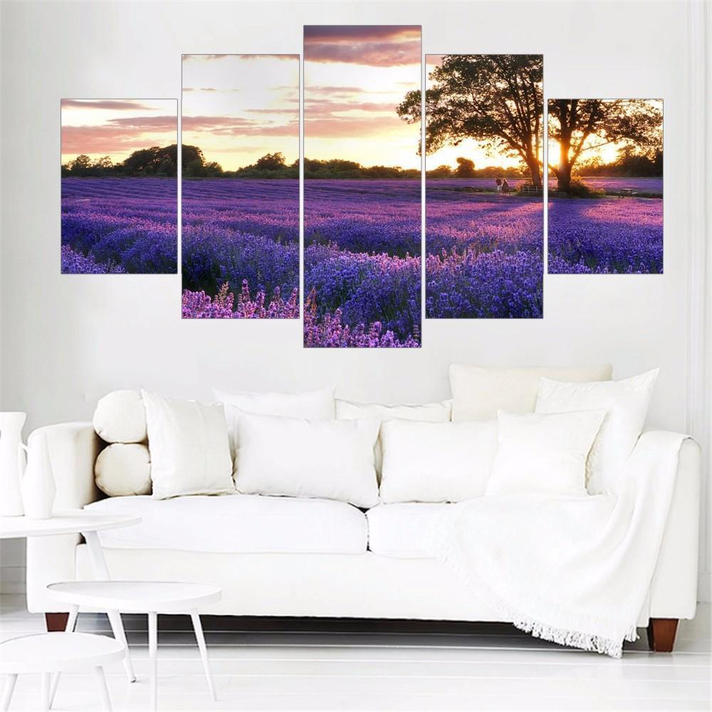 Purple Lavender Nature Canvas Wall Art